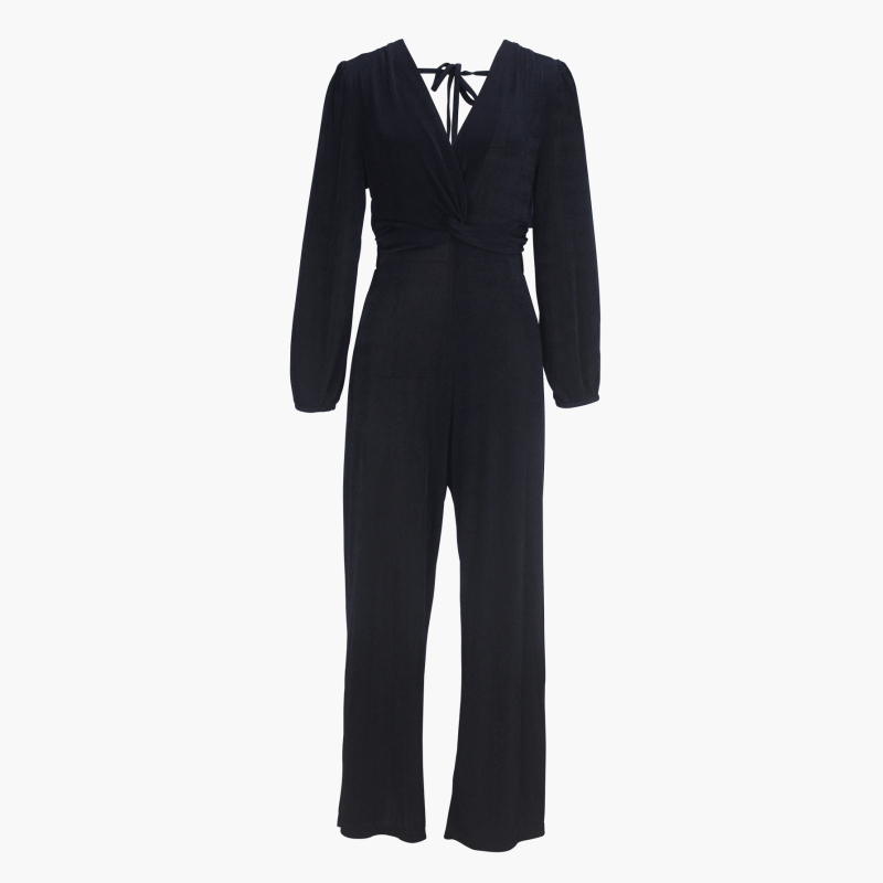 Határokon átnyúló Amazon európai és amerikai tavaszi és őszi női hosszú ujjú V-nyakú derekú karcsúsító lezser overál