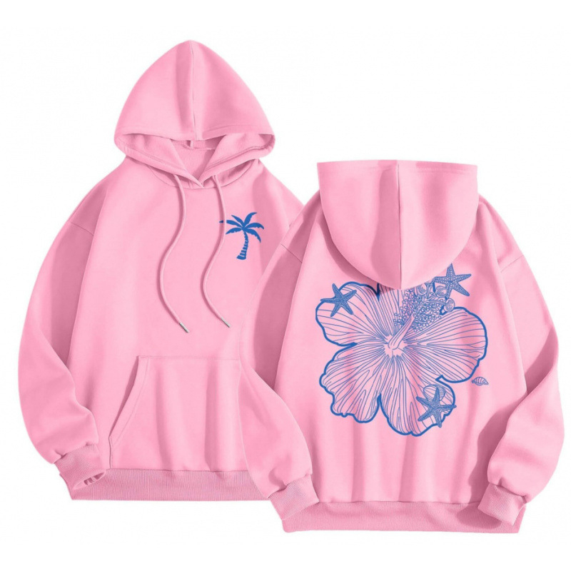 Cross-Border 2025 tavaszi és őszi bársony női pulóver, menetes mandzsettával, szegéllyel, laza, meleg, kapucnis pulóver, női mintás