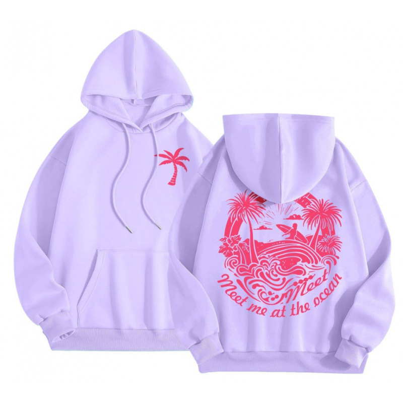 Cross-Border 2025 tavaszi és őszi bársony női pulóver, menetes mandzsettával, szegéllyel, laza, meleg, kapucnis pulóver, női mintás