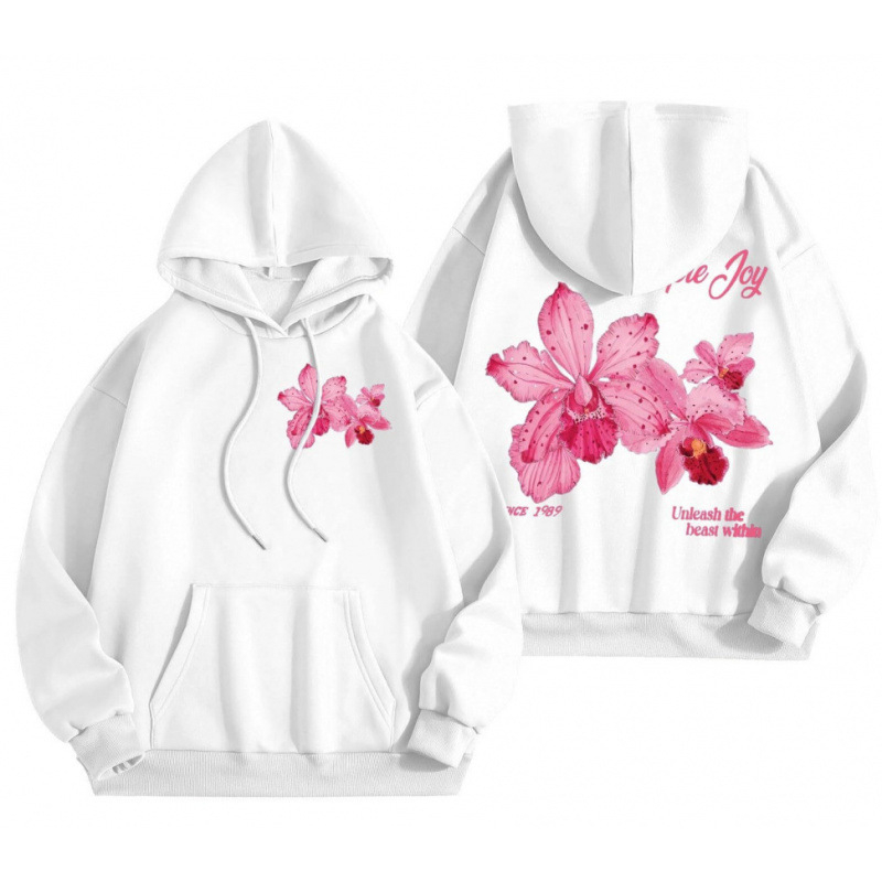 Cross-Border 2025 tavaszi és őszi bársony női pulóver, menetes mandzsettával, szegéllyel, laza, meleg, kapucnis pulóver, női mintás