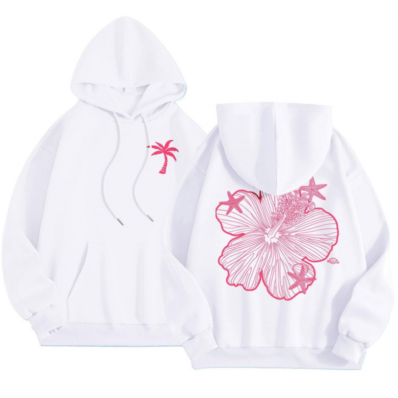 Cross-Border 2025 tavaszi és őszi bársony női pulóver, menetes mandzsettával, szegéllyel, laza, meleg, kapucnis pulóver, női mintás