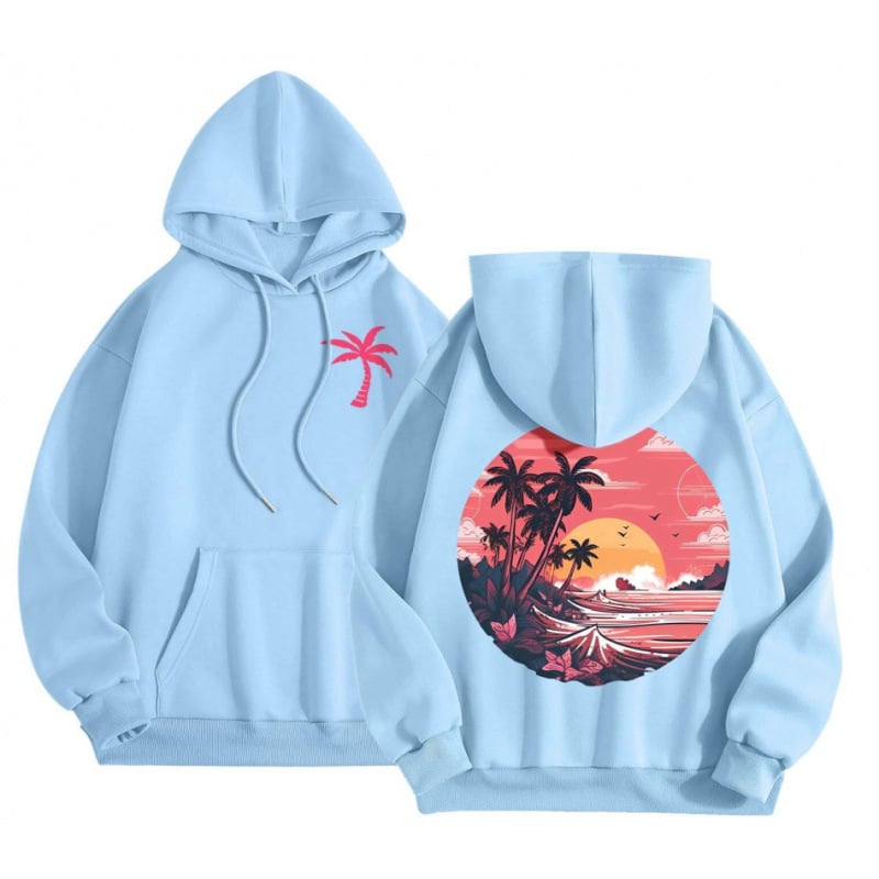 Cross-Border 2025 tavaszi és őszi bársony női pulóver, menetes mandzsettával, szegéllyel, laza, meleg, kapucnis pulóver, női mintás