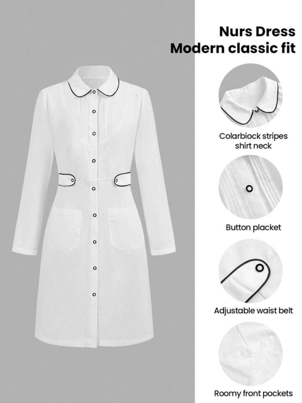 Guangzhou vară nouă femei îmbrăcăminte femei cu mânecă lungă haină albă elegantă subțire la modă medicală haine de lucru jachetă