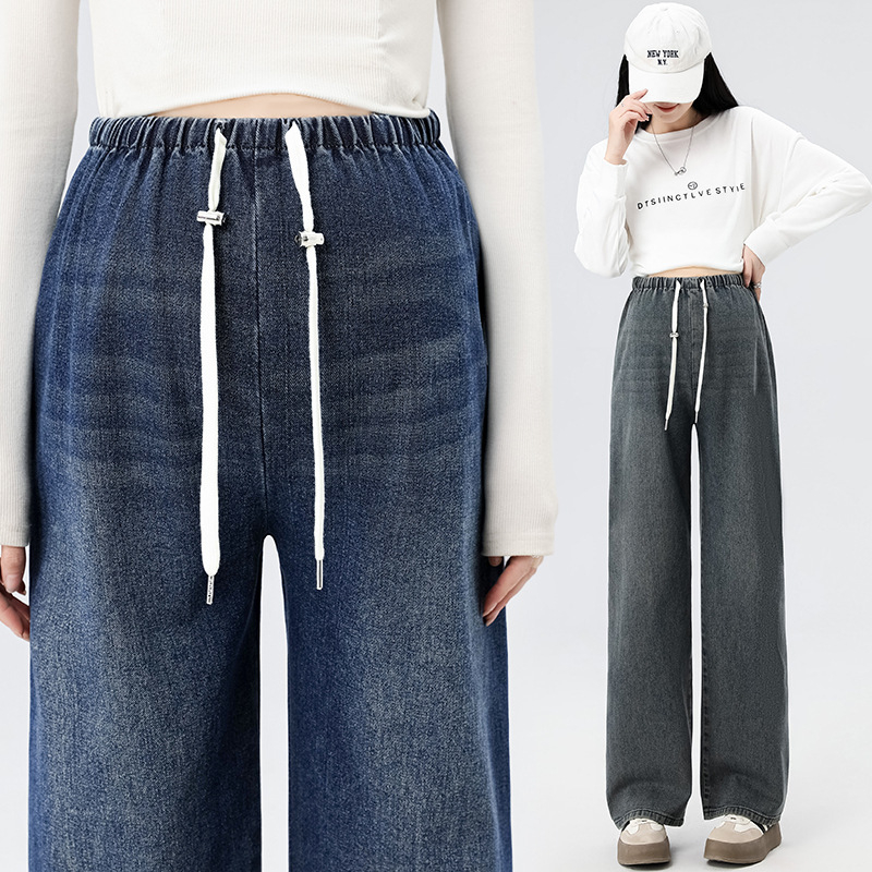 Rasedusrõivad 2025. aasta kevadeks uued Korea moe pingutusnööriga teksad, millel pole tuge kõhtule ja rasedatele naistele