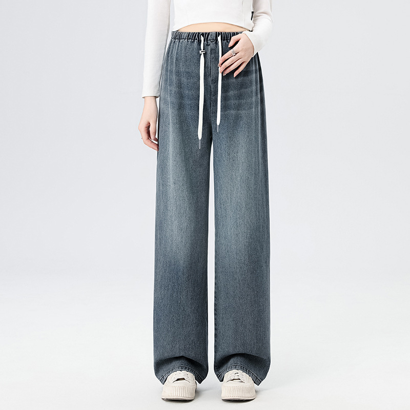 Rasedusrõivad 2025. aasta kevadeks uued Korea moe pingutusnööriga teksad, millel pole tuge kõhtule ja rasedatele naistele