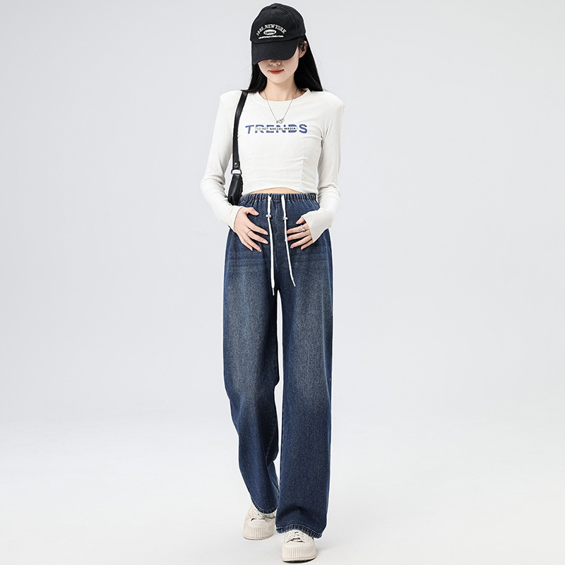 Rasedusrõivad 2025. aasta kevadeks uued Korea moe pingutusnööriga teksad, millel pole tuge kõhtule ja rasedatele naistele