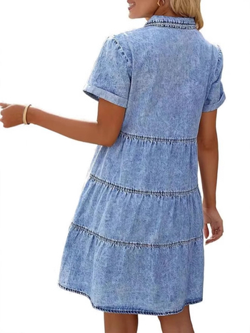 2025 Amazon AliExpress Euroopa ja Ameerika Ühendriikide väliskaubanduse suvised uued naiste teksariidest lühikeste varrukatega kleit-seeliku tootjad