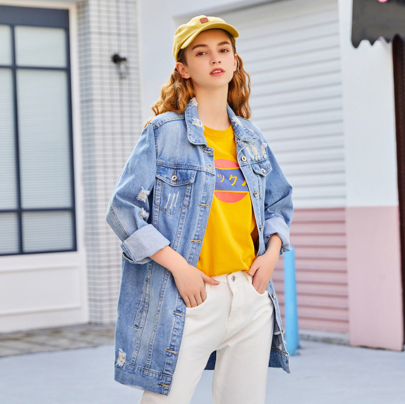 Amazon Gyors Eladás Női Ruházat Európai és Amerikai Határokon Átnyúló Kereskedelmi Laza Farmer Rövid Dzseki, Egyrészes 19200-as Generation