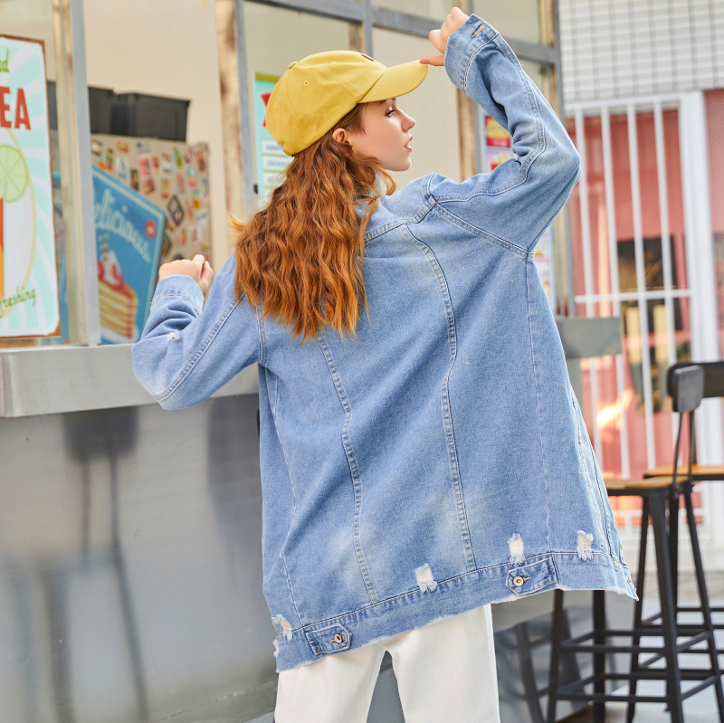 Amazon Gyors Eladás Női Ruházat Európai és Amerikai Határokon Átnyúló Kereskedelmi Laza Farmer Rövid Dzseki, Egyrészes 19200-as Generation