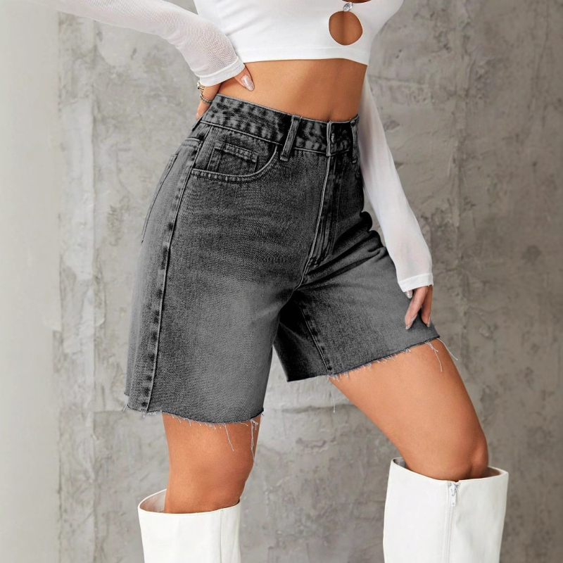 29# sandėlyje -15067# „Amazon“ tarpvalstybinė užsienio prekyba moteriškais drabužiais Europoje ir Amerikoje INS madingi laisvalaikio džinsiniai šortai su aukštu juosmeniu