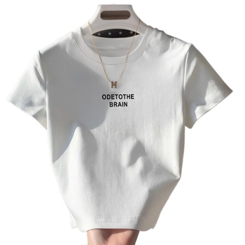 Amerikai stílusú vállpántos rövid ujjú póló női nyári, karcsúsító, egyszínű, mindenhez illő, belső rövid, kerek nyakú felső