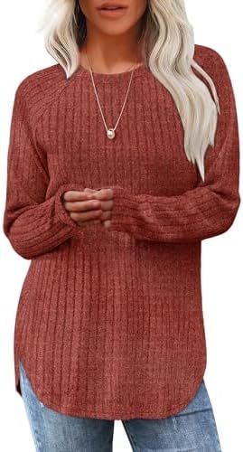 Široka majica s okruglim izrezom i zaobljenim rubom, raglan rukavima, pulover, Amazon europska i američka ženska modna ležerna odjeća