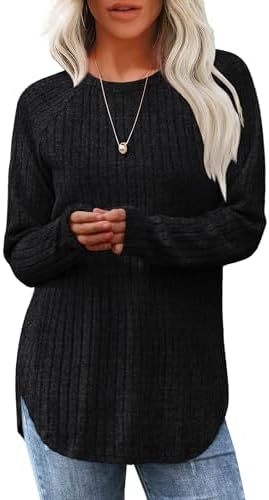 Široka majica s okruglim izrezom i zaobljenim rubom, raglan rukavima, pulover, Amazon europska i američka ženska modna ležerna odjeća