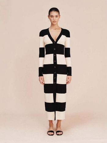 Európa és az Egyesült Államok 2025 tavaszi és nyári új külkereskedelmi határokon átnyúló Amazon független állomás szexi karcsú mellkasú csíkos hosszú ruha