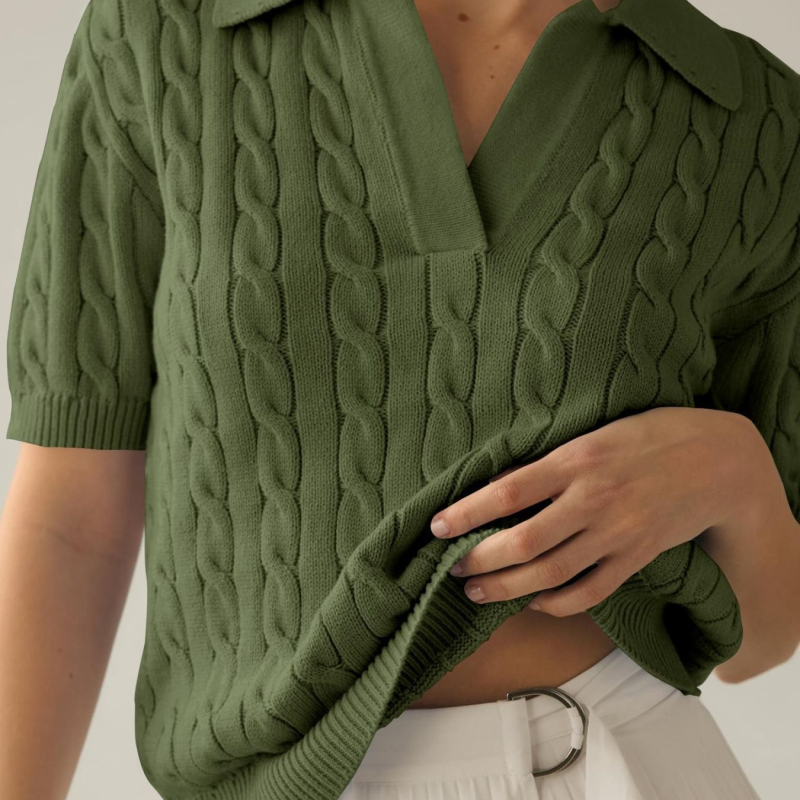 2025 m. naujas tarpvalstybinis europietiškas ir amerikietiškas minkštas megztinis su vielėmis. Minkštas megztas moteriškas džemperis su vielėmis.