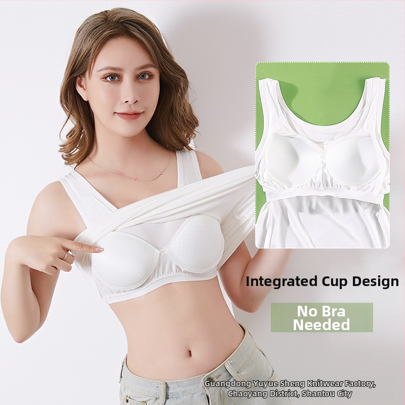 Zahraničný obchod Dodávka Dámska vesta Veľkoobchod Spot Všestranná Čistá Farba s Prsnou Pad Dlhý Prak Možno Nosiť Vonku Tenký Štýl