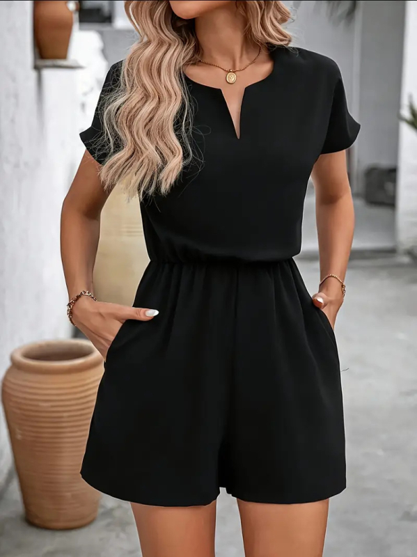 Határokon átnyúló 2025-ös európai és amerikai tavaszi és nyári új szexi V-nyakú, laza, hétköznapi overál otthonra, többszínű női overál