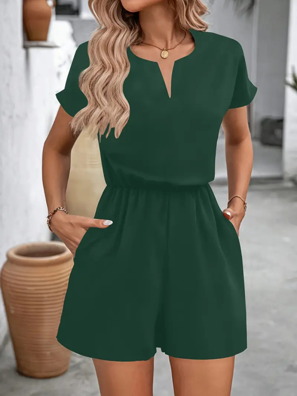 Határokon átnyúló 2025-ös európai és amerikai tavaszi és nyári új szexi V-nyakú, laza, hétköznapi overál otthonra, többszínű női overál