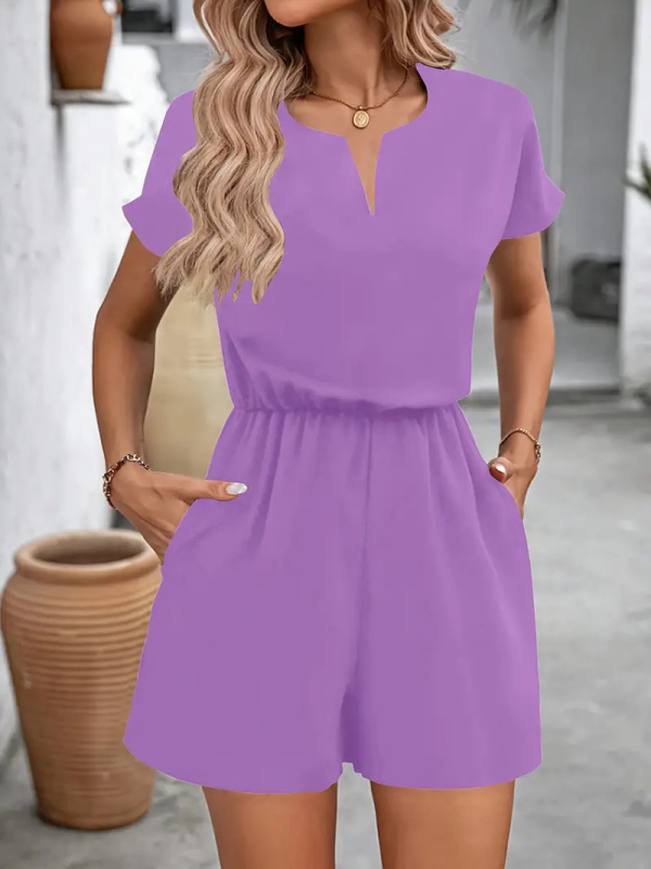 Határokon átnyúló 2025-ös európai és amerikai tavaszi és nyári új szexi V-nyakú, laza, hétköznapi overál otthonra, többszínű női overál