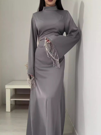 2024 őszi közel-keleti amazon határokon átnyúló külkereskedelmi kerek nyakú csipke ruha karcsúsított ruha temperamentumos ruha nőknek