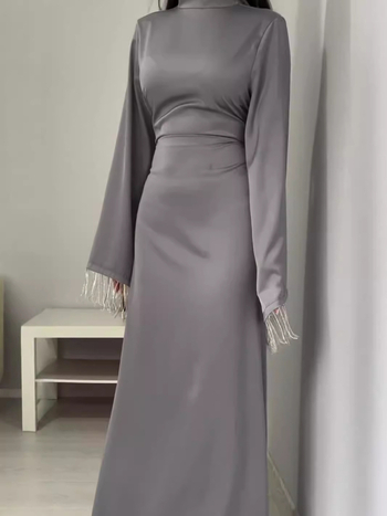 2024 őszi közel-keleti amazon határokon átnyúló külkereskedelmi kerek nyakú csipke ruha karcsúsított ruha temperamentumos ruha nőknek