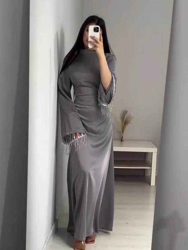 2024 őszi közel-keleti amazon határokon átnyúló külkereskedelmi kerek nyakú csipke ruha karcsúsított ruha temperamentumos ruha nőknek