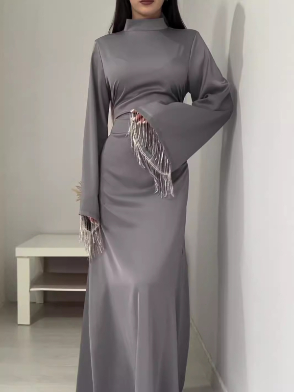 2024 őszi közel-keleti amazon határokon átnyúló külkereskedelmi kerek nyakú csipke ruha karcsúsított ruha temperamentumos ruha nőknek