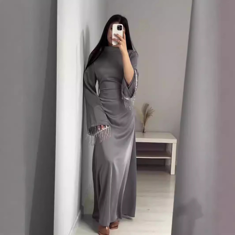 2024 őszi közel-keleti amazon határokon átnyúló külkereskedelmi kerek nyakú csipke ruha karcsúsított ruha temperamentumos ruha nőknek