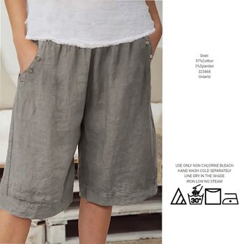 323468 Határokon átnyúló export új női ruházat Amazonon, népszerű, tiszta színű, ötpontos zsebes nadrág, rövidnadrág, laza, kis méretű nadrág
