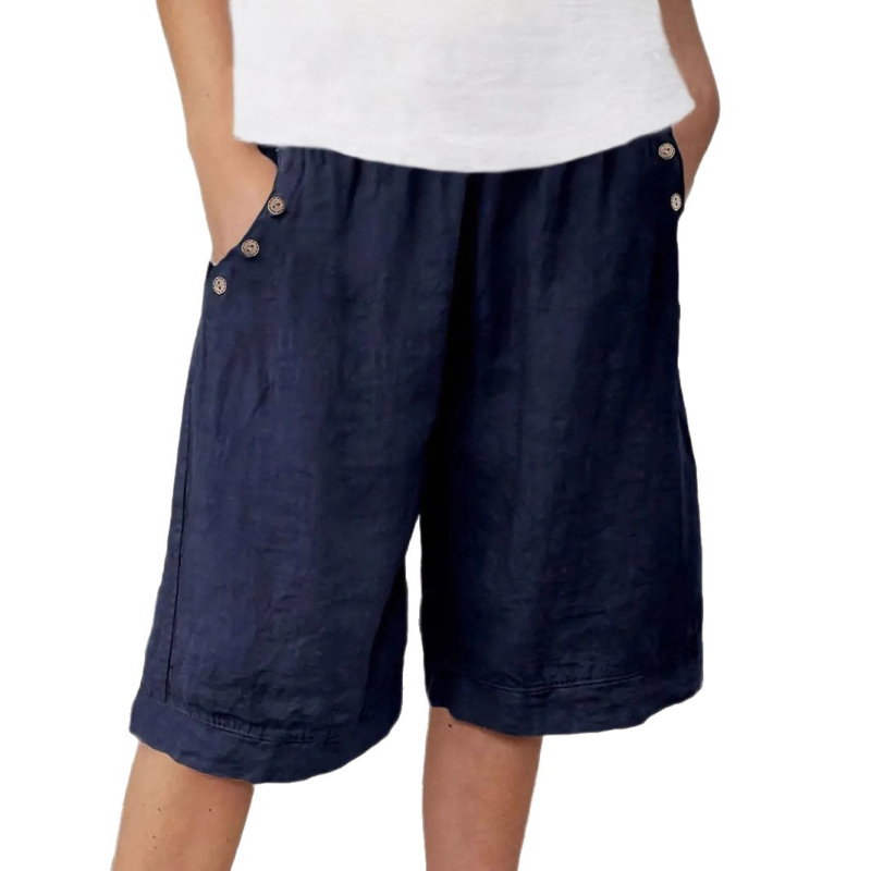 323468 Határokon átnyúló export új női ruházat Amazonon, népszerű, tiszta színű, ötpontos zsebes nadrág, rövidnadrág, laza, kis méretű nadrág