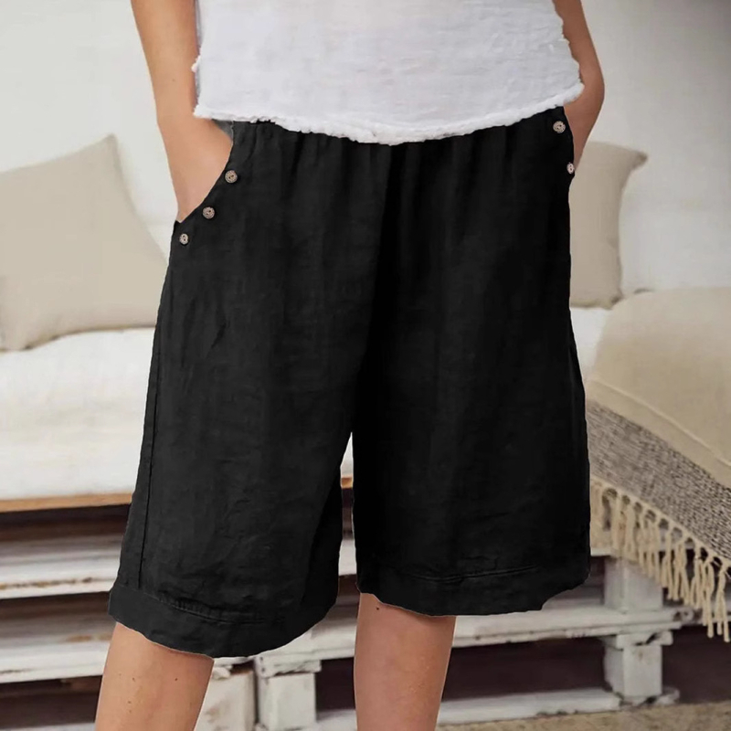 323468 Határokon átnyúló export új női ruházat Amazonon, népszerű, tiszta színű, ötpontos zsebes nadrág, rövidnadrág, laza, kis méretű nadrág