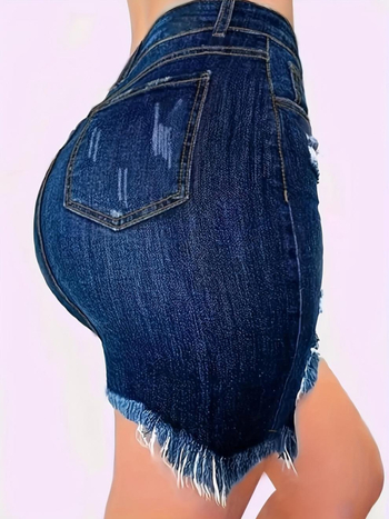 Κοντή Amazon European and American Style Ευέλικτη Χειροποίητη Φούστα με Υψηλή Μέση από Τζιν για Γυναικεία Καλοκαιρινή Φούστα Bodycon