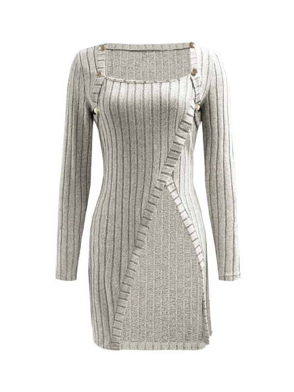 Jinhan gyár közvetlen értékesítése 2025 őszi új női hasított ruha utcai divat trendi lányoknak hosszú szárú ruha