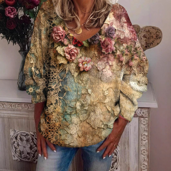 Külkereskedelmi Határokon Átnyúló 2024 Amazon Új Karácsonyi Absztrakt Nyomtatású Alkalmi Köpeny Kabát Kardigán Pulóver E140