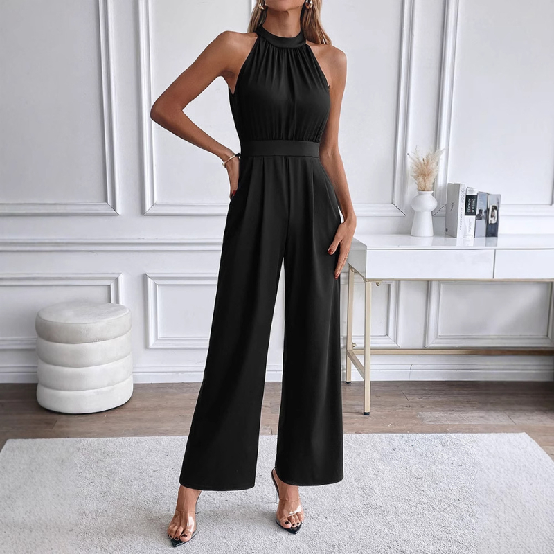 WG161 Határokon átnyúló európai és amerikai külkereskedelmi nyári új női kereknyakú, egyszínű, ujjatlan, szexi, karcsúsított sportnadrág