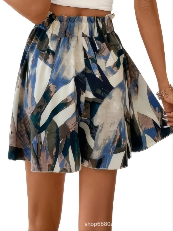 [Testreszabható] Digitálisan Nyomtatott Női Rövidnadrág Díszes Zsinórral Amazon Európai és Amerikai Új Határokon Átnyúló E-kereskedelem