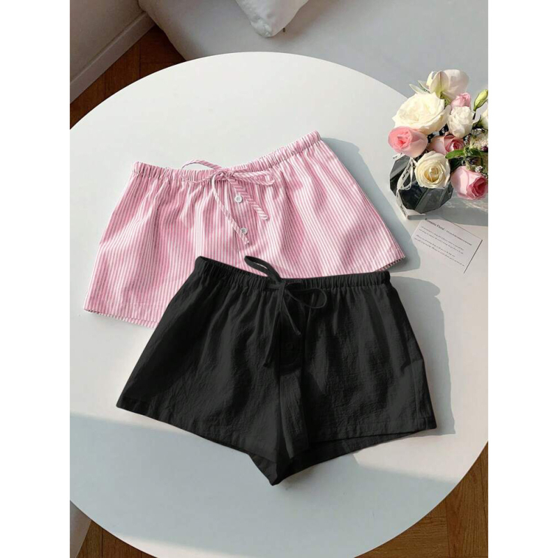 Határokon átnyúló európai és amerikai Amazon külkereskedelmi alkalmi rövidnadrág nőknek 2025 nyár új húzózsinóros egyszerű rövidnadrág sokoldalú