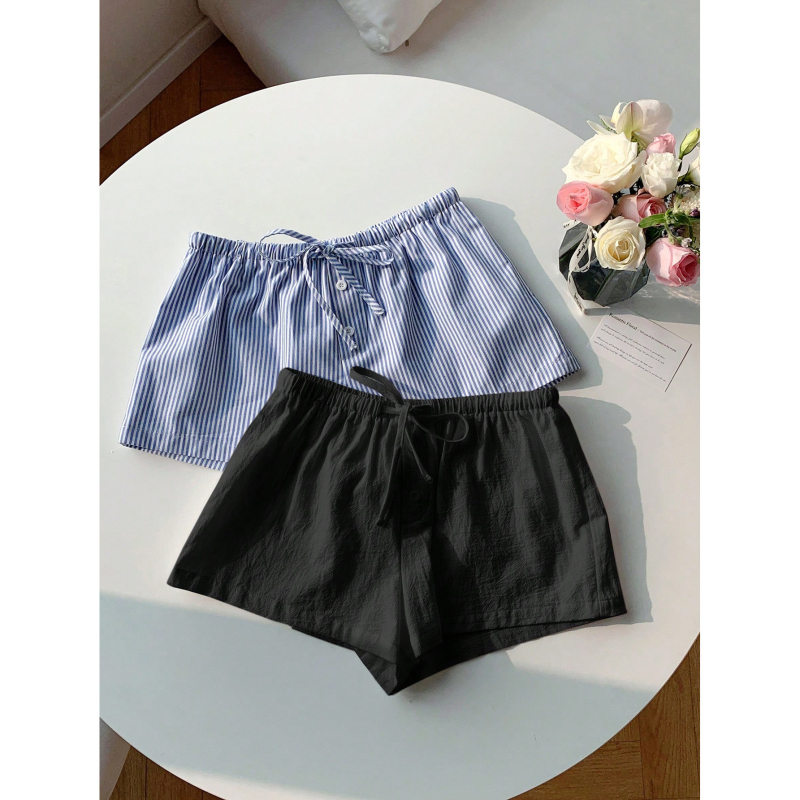 Határokon átnyúló európai és amerikai Amazon külkereskedelmi alkalmi rövidnadrág nőknek 2025 nyár új húzózsinóros egyszerű rövidnadrág sokoldalú