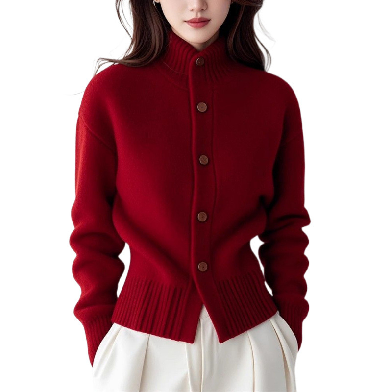 Új őszi-téli új western stílusú bő garbó, kardigán, kötöttáru, bő, laza kabát, felső