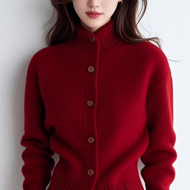 Új őszi-téli új western stílusú bő garbó, kardigán, kötöttáru, bő, laza kabát, felső