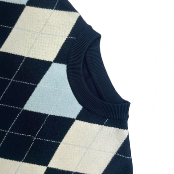 2025 Amazon kötött női pulóver, vastagított, jacquard gyémántmintás, hosszú ujjú, kereknyakú, tavaszi és őszi női pulóver