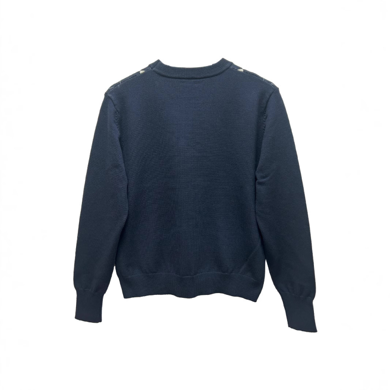 2025 Amazon kötött női pulóver, vastagított, jacquard gyémántmintás, hosszú ujjú, kereknyakú, tavaszi és őszi női pulóver