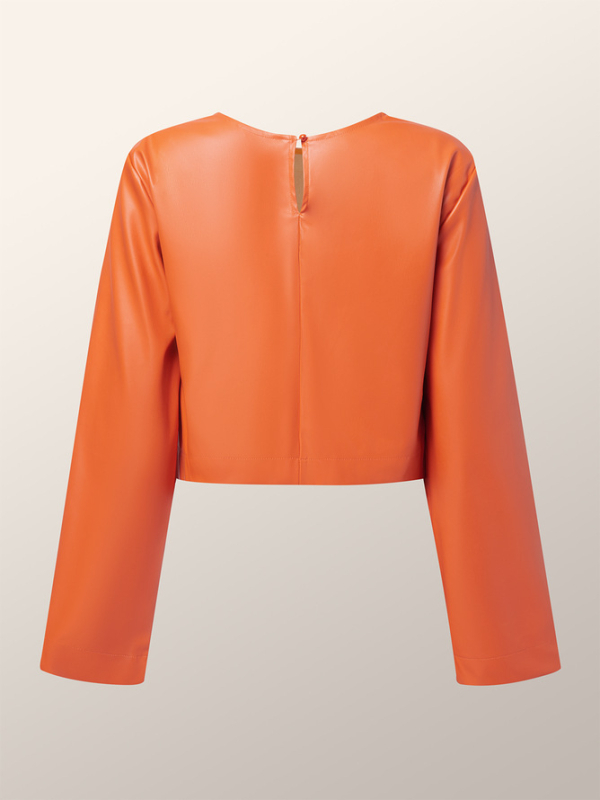 Populiarus tarpvalstybinės prekybos naujas PU odinės striukės komplektas, laisvalaikio, universalus, madingas, stilingas, juosmenį atidengiantis viršus