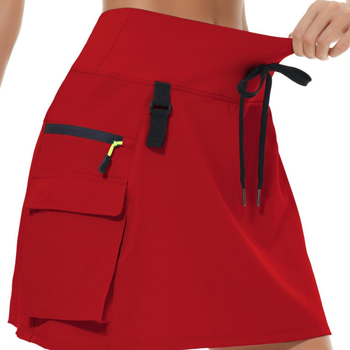 Piiriülene Amazon 2024. aasta suvine uus naiste matkamiseks mõeldud cargo-seelik, välistingimustes sportimiseks mõeldud lukuga taskuga tenniseseelik