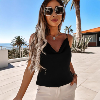 Határokon átnyúló nyári Wish Aliexpress felsők, európai és amerikai szexi elegáns V-nyakú, hát nélküli, pántnélküli felsők nőknek
