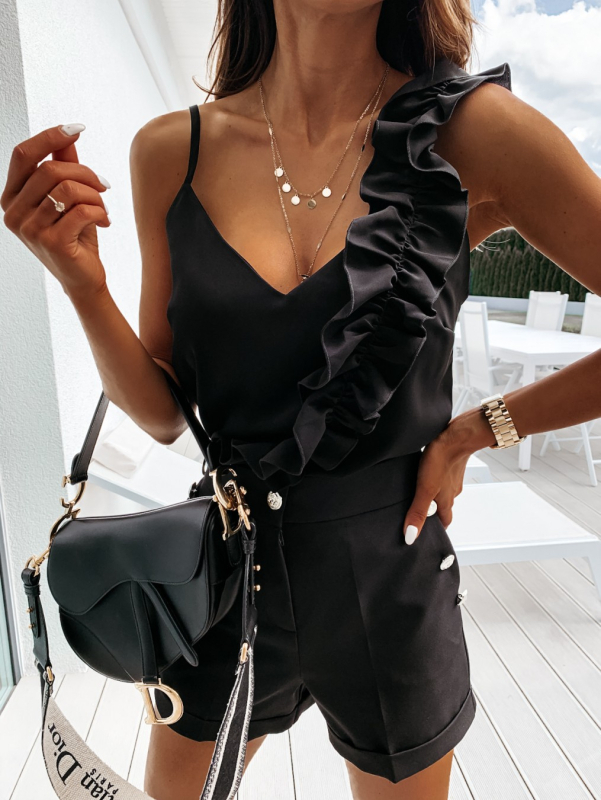 Határokon átnyúló nyári Wish Aliexpress felsők, európai és amerikai szexi elegáns V-nyakú, hát nélküli, pántnélküli felsők nőknek