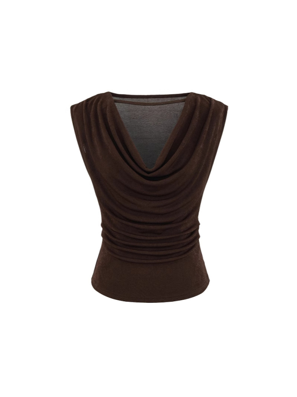 Amerikai retro fehér lenge galléros, egyvállas, rövid ujjú női póló, 2025-ös nyár, új, karcsúsított, szexi, rövid felső