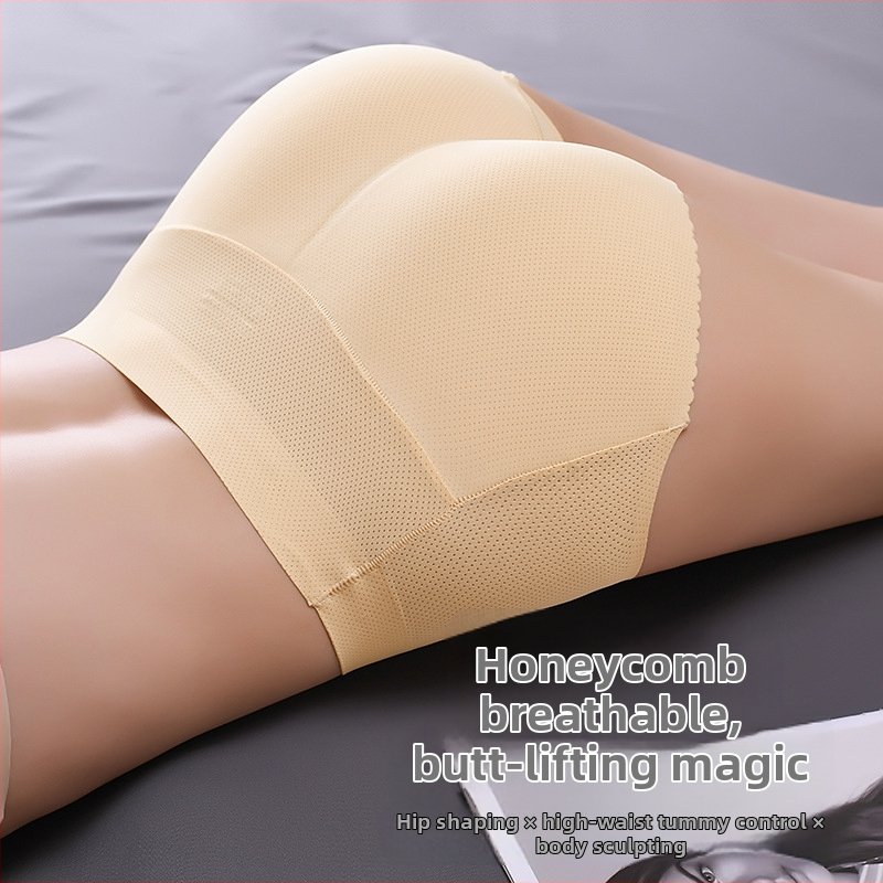 Határokon átnyúló külkereskedelem hamis fenék nadrág has barackszínű alsónemű női lapos nadrág 3D teljes fenék varrás nélküli csípő