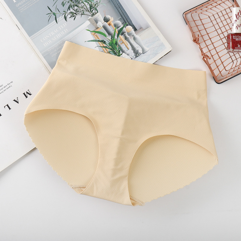 Határokon átnyúló külkereskedelem hamis fenék nadrág has barackszínű alsónemű női lapos nadrág 3D teljes fenék varrás nélküli csípő