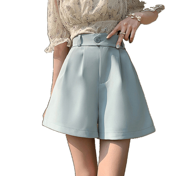 Тънки къси панталони за жени, лято 2025, нови корейски тънки панталони с А-силует, широки крачоли, универсални, свободни, ежедневни панталони